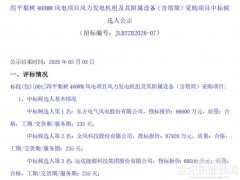 東方電氣預中標400MW風機采購
