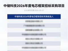 重磅入圍 | 鵬程無限中標中能建中儲科技年度電芯框采